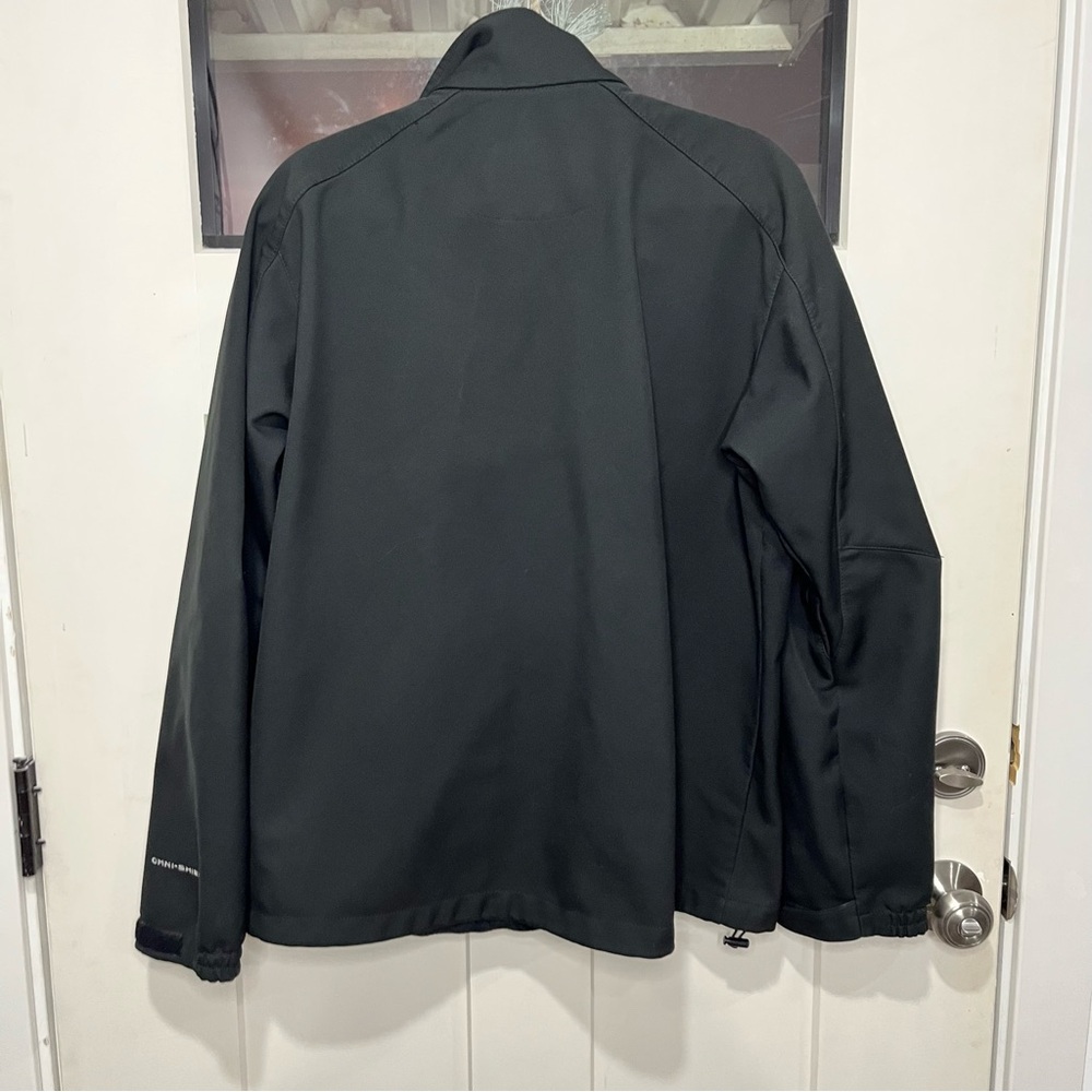 Columbia Softshell Jacket Men’s Large Black Full Zip Windbreaker - Picture 8 of 11